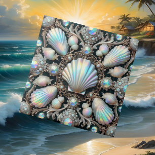 Luxus-Küsten-Dekor   Diamanten und Muscheln Fliese