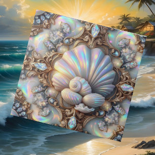 Luxus-Küsten-Dekor   Diamanten und Muscheln Fliese