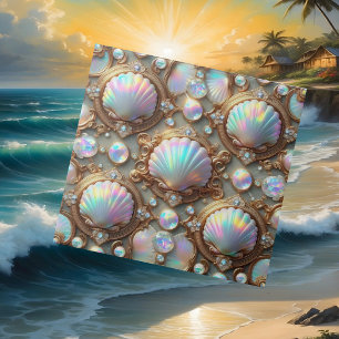 Luxus-Küsten-Dekor   Diamanten und Muscheln  Fliese