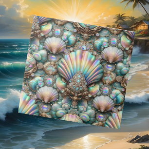 Luxus-Küsten-Dekor   Diamanten und Muscheln Fliese
