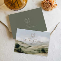 Luxus-Landgut-Anwesen Save-the-Date-Karte