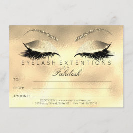 Luxus Lashes Makeup Certificate Geschenk