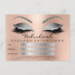 Luxus Lashes Rosa Silber Makeup Zertifikat Geschen