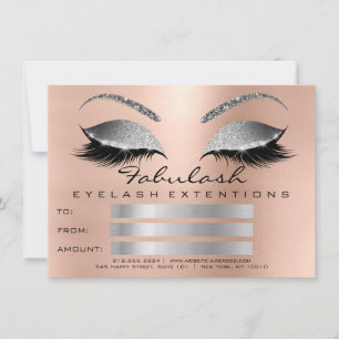 Luxus Lashes Rosa Silber Makeup Zertifikat Geschen