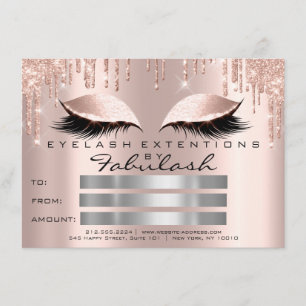 Luxus Lashes Rose Funkelnd Makeup Certificate Gesc Einladung