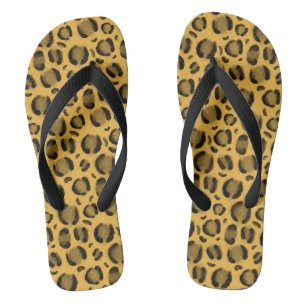 Luxus Leopard Print Flip Flops