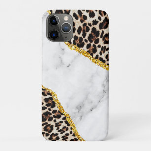 Luxus-Leoparden-Innenraum Marmorstein Glitter Stra Case-Mate iPhone Hülle