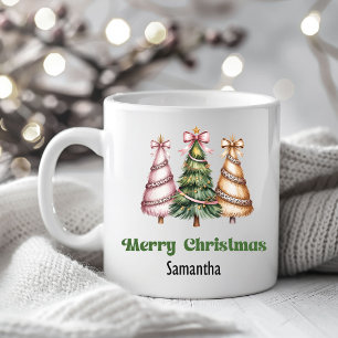 Luxus-Leoparden-Weihnachtsbaum-Tasse mit individue Kaffeetasse