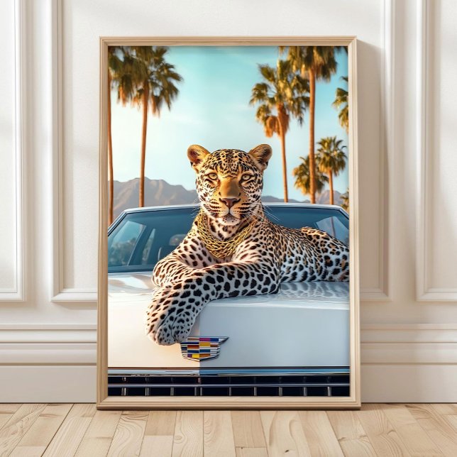 Luxus-Leopardenposter-Druck, Maximalist Leopard Poster (Von Creator hochgeladen)