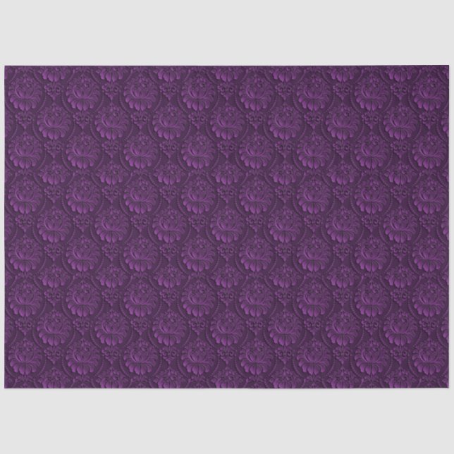 Luxus Lila Floral Seidenpapier (Vorderseite)