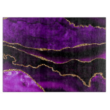 Luxus Lila und Gold Glitzer Agate