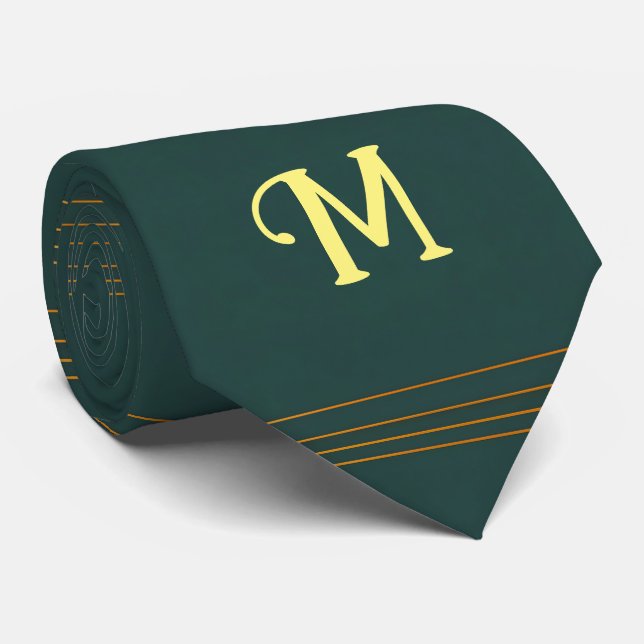 Luxus Linen Popular Green Gold Texture Collection Krawatte (Gerollt)