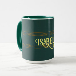 Luxus Linen Popular Green Gold Texture Collection Tasse