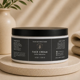 Luxus-Logo-Gesichtcreme-Glas-Kosmetik-Label Wasserflaschenetikett