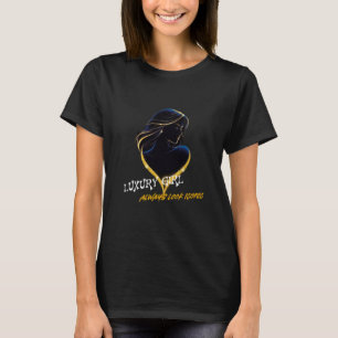 Luxus Mädchen Glam Gold Silhouette T-Shirt