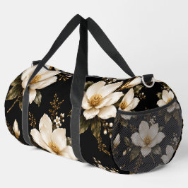 Luxus-Magnolie-Blumen-Nahtloses Muster Kunstwerk Duffle Bag