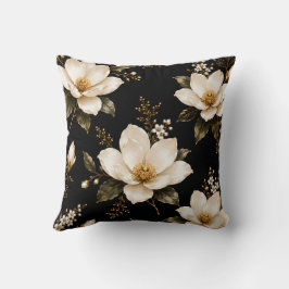Luxus-Magnolie-Blumen-Nahtloses Muster Kunstwerk Kissen