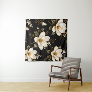 Luxus-Magnolie-Blumen-Nahtloses Muster Kunstwerk Wandteppich