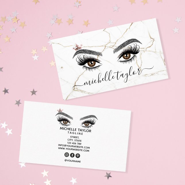 Luxus Makeup Künstler Beauty Lash Extension eye Visitenkarte (Von Creator hochgeladen)