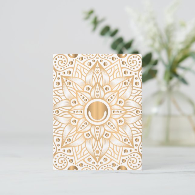 Luxus Mandala 11 Feiertagspostkarte (Stehend Vorderseite)