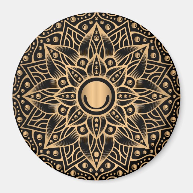 Luxus Mandala 12 Magnet (Vorne)