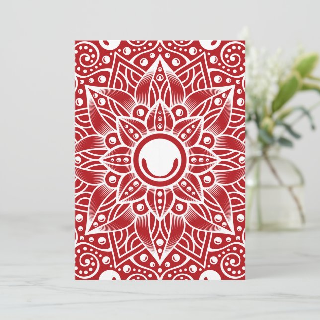 Luxus Mandala 15 Karte (Stehend Vorderseite)