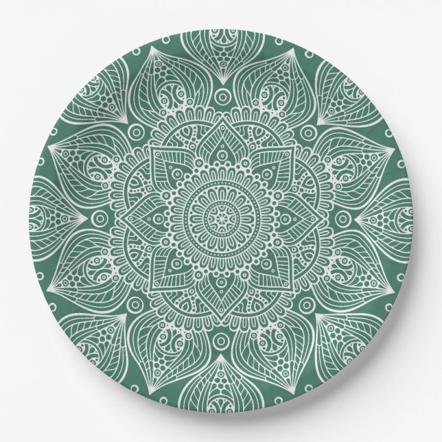 Luxus Mandala 37 Pappteller (Vorderseite)