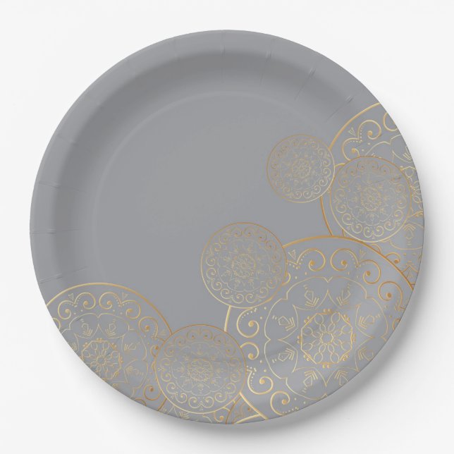 Luxus Mandala 49 Pappteller (Vorderseite)