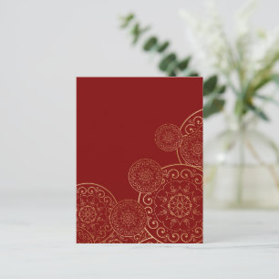 Luxus Mandala 50 Feiertagspostkarte