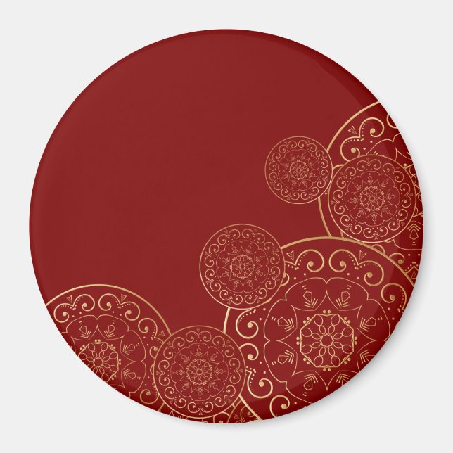 Luxus Mandala 50 Magnet (Vorne)
