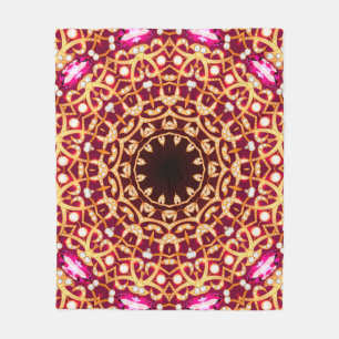 Luxus-Mandala-Brosche Schmuck nahtloses Muster Fleecedecke