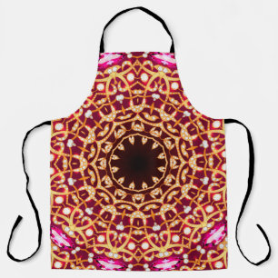 Luxus-Mandala-Brosche Schmuck nahtloses Muster Schürze