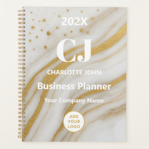 Luxus-Marmor-Geschäftsmonogramm 2026 Planer