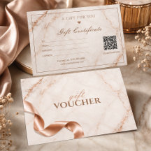 Luxus-Marmor-Geschenkgutschein | Rose Gold Beauty