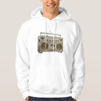Luxus-Marmor & Gold Vintage 90er Boombox-Radio Hoodie