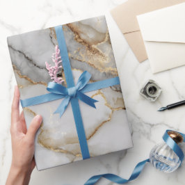 Luxus Marmor Gold Weiß Harmonie Abstrakte Muster Geschenkpapier
