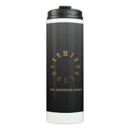 Luxus-Matte-Schwarz-und-Gold-Kaffeetasse mit römis Thermosbecher