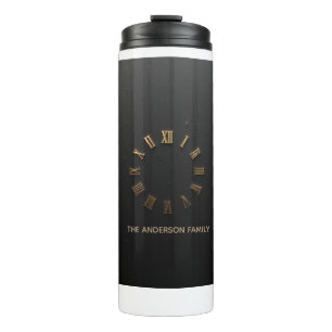 Luxus-Matte-Schwarz-und-Gold-Kaffeetasse mit römis Thermosbecher