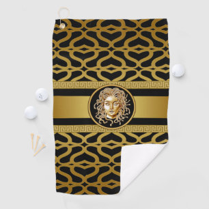 Luxus Medusa Gold Golf Handtuch