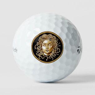 Luxus Medusa Medallion Gold Golfball