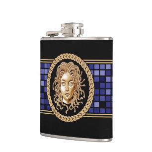 Luxus Medusa Silver Flask Flachmann