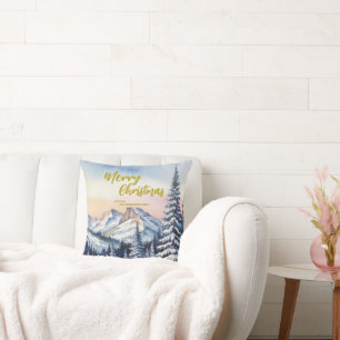 Luxus Merry xmas Bäume Wald Gold Skript Holiday Kissen