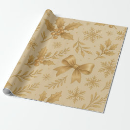Luxus-Metallic-Gold-Champagner-Weihnachten Geschenkpapier