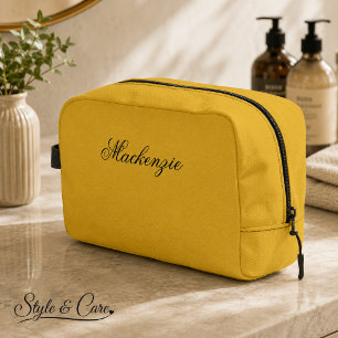 Luxus-Metallic-Gold-Dopp-Kit mit individuellem Nam Waschbeutel