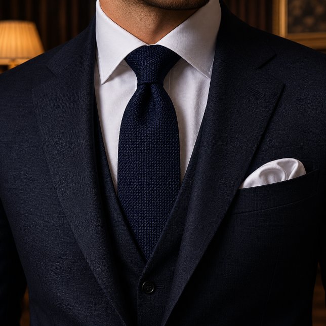 Luxus-Midnight-Navy-Struktur Krawatte (Von Creator hochgeladen)