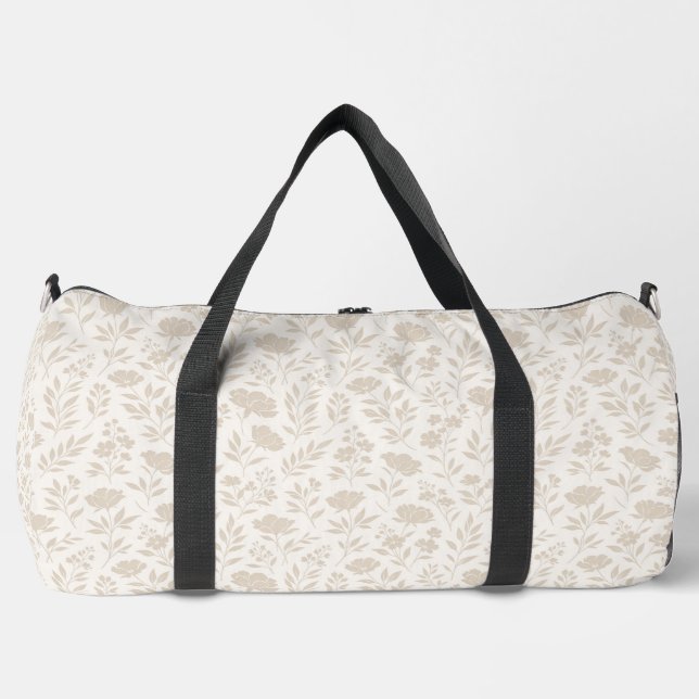 Luxus-Minimal-Botanikmuster Duffle Bag (Vorderseite)