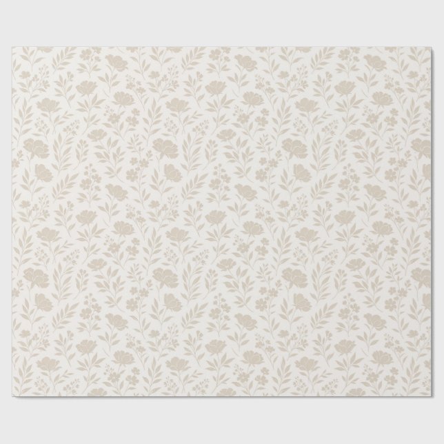 Luxus-Minimal-Botanikmuster Geschenkpapier (Flach)