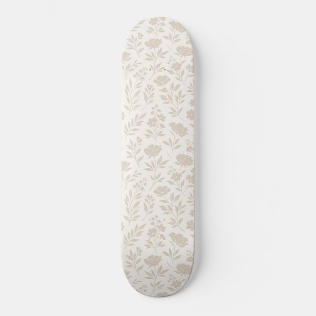 Luxus-Minimal-Botanikmuster Skateboard (Vorderseite)