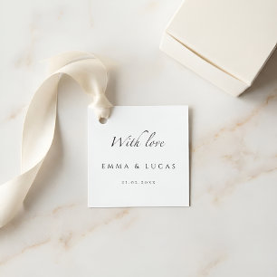 Luxus Minimal   Elegante moderne Hochzeitsgeschenk Geschenkanhänger