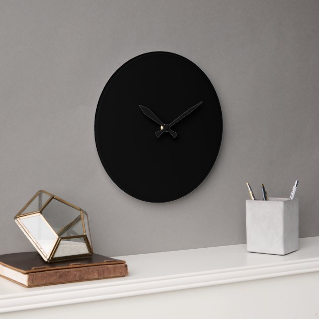 Luxus-Minimalist-Black-Weihnachtskollektion Große Wanduhr (Büro)